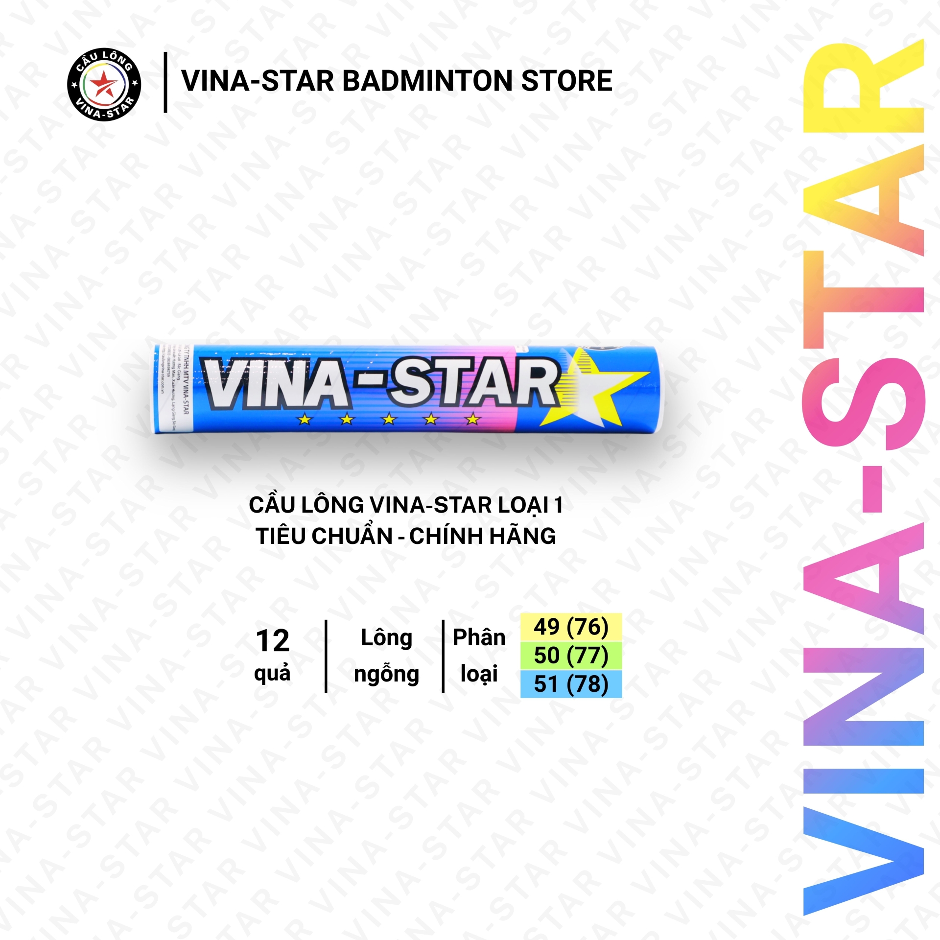 Cầu lông Vina-star -  loại 1 - Vỏ xanh
